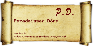 Paradeisser Dóra névjegykártya